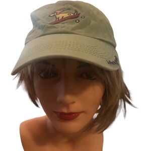 Life is Good Adjustable Baseball Cap Hat Lt. Olive Green OS Embroideed Detail